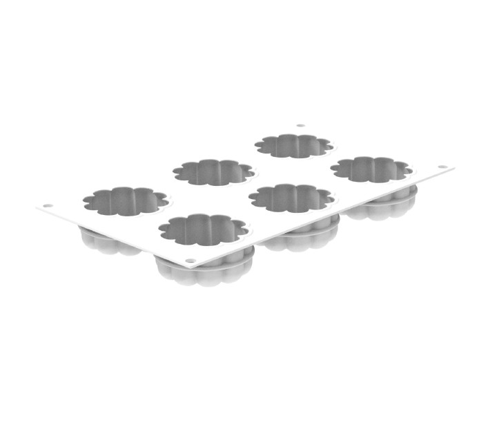 SILIKOMART silikoninė kepimo forma keksiukams "Charlotte", 6 x 100 ml (viso: 600 ml) | 4