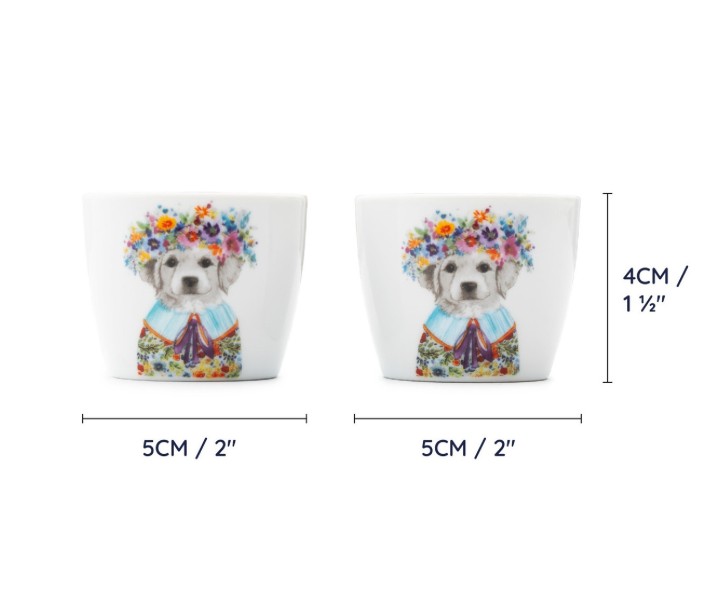 LifetimeBRANDS porcelianinis laikiklis kiaušiniui "Puppy", 2 vnt.  | 4