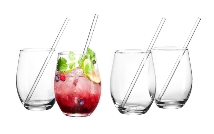 RITZENHOFF & BREKER stiklinių kokteiliui ir šiaudelių rinkinys "Gin", 8 dalys, 590 ml  | 1