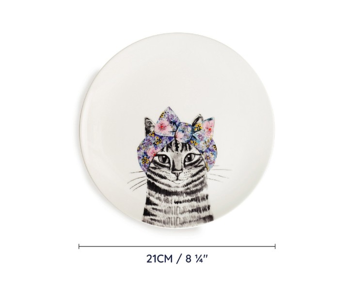 LifetimeBRANDS porcelianinių lėkščių rinkinys "Cat and dog", 2 vnt. Ø 21 cm | 6