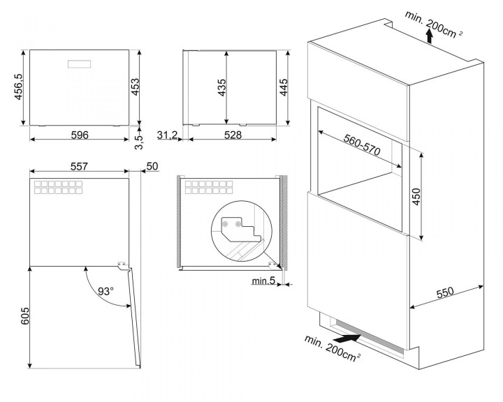 SMEG vyno šaldytuvas CVI121G, (21 vnt., butelių)  | 7