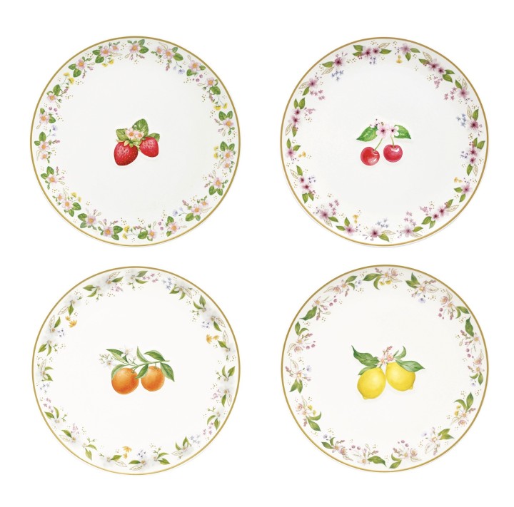 EASY LIFE porcelianinių lėkščių rinkinys "Fancy Fruit" 2 vnt., Ø 16 cm | 1