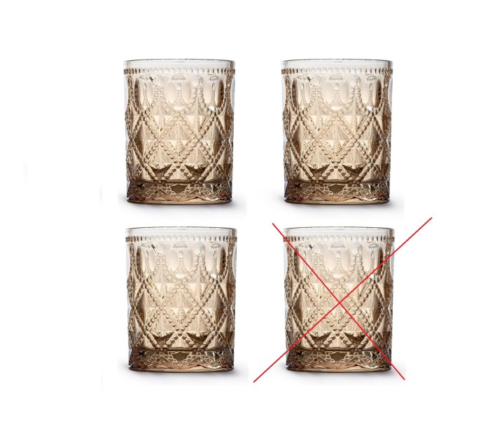WD LIFESTYLE stiklinės "Amber", 4 vnt., 300 ml  | 2