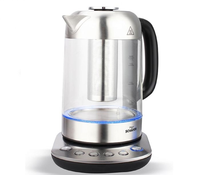 SCHAFER elektrinis virdulys su melsva LED šviesa, 1,7 l  | 1