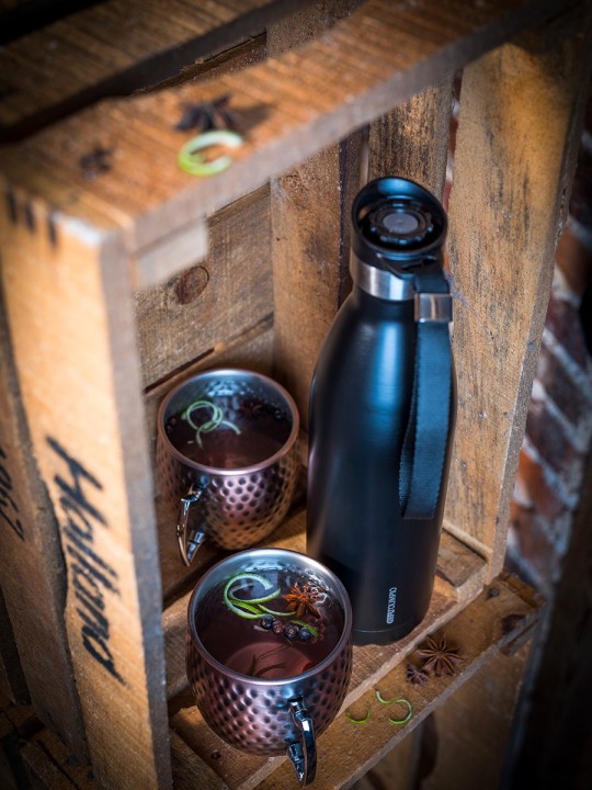 GEFU gertuvė su dviguba sienele ''Olimpio'', juoda 750 ml | 4