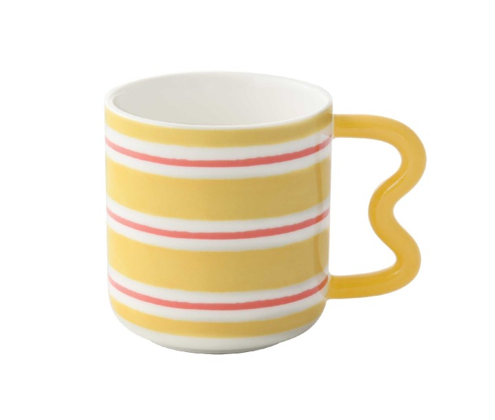 EASY LIFE porcelianinis puodelis "Twist yellow" 350 ml | 1