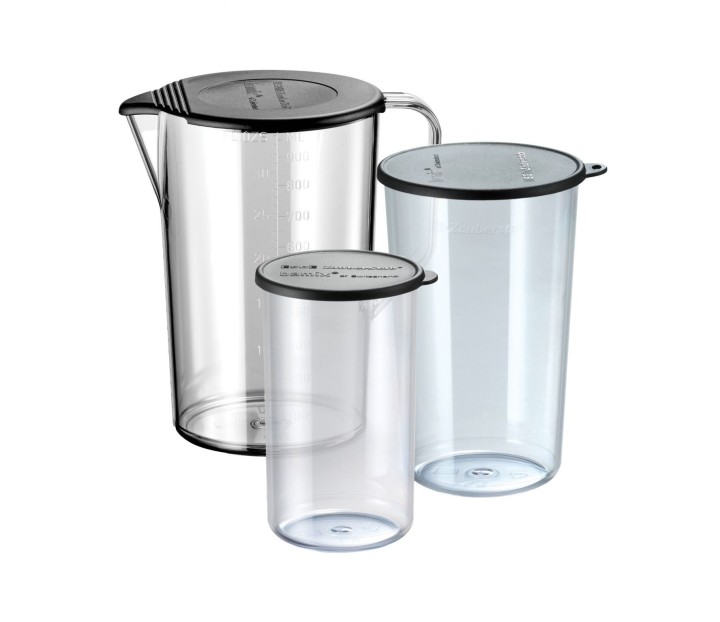 Komplekte: bamix® indeliai, talpa: 400 ml, 600 ml, 1000 ml