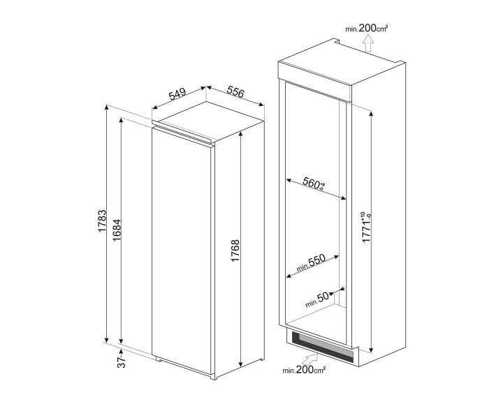 SMEG šaldiklis S8F174DNE  | 3