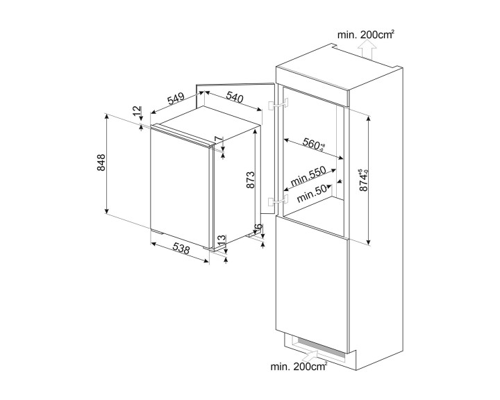 SMEG šaldiklis S4F094E  | 3