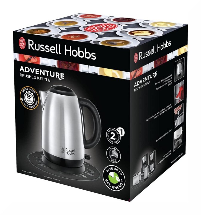 "Russell Hobbs'' elektrinis virdulys "Adventure 1.7 Litre Brushed" 23912-70  | 5