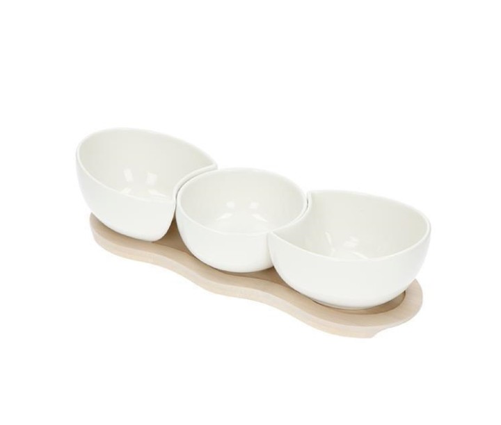 BRANDANI indelių ir padėklo rinkinys "Papillon" 3 vnt., 30 x 10 x 7,5 cm | 1