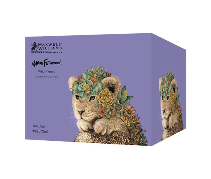 MAXWELL AND WILLIAMS porcelianinis puodelis "Lion", 370 ml  | 3