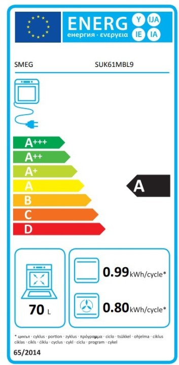 SMEG dujinė viryklė su elektrine orkaite SUK61MBL9  | 4