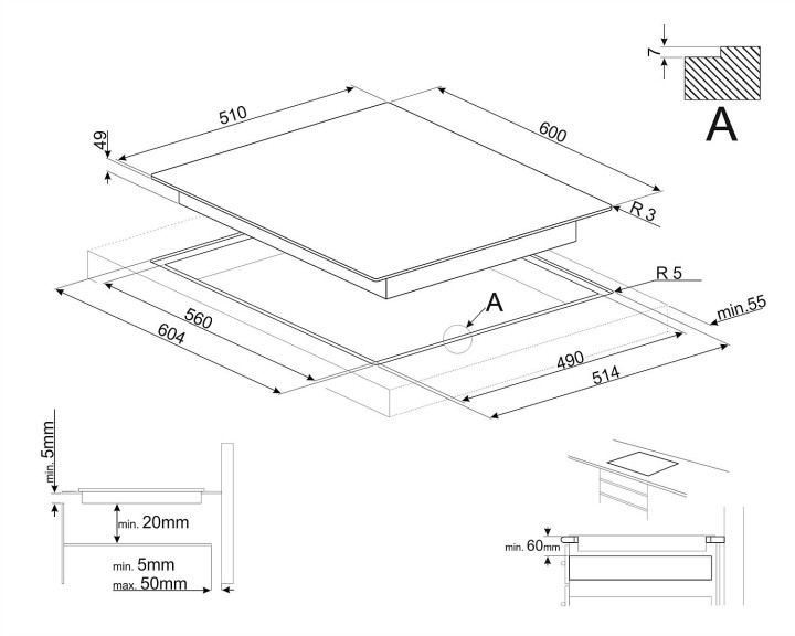 SMEG indukcinė kaitlentė SI2M7643D  | 5
