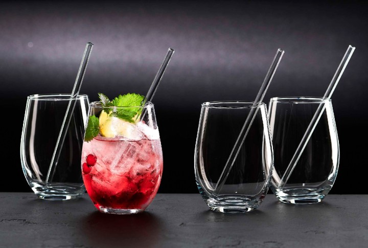 RITZENHOFF & BREKER stiklinių kokteiliui ir šiaudelių rinkinys "Gin", 8 dalys, 590 ml  | 2