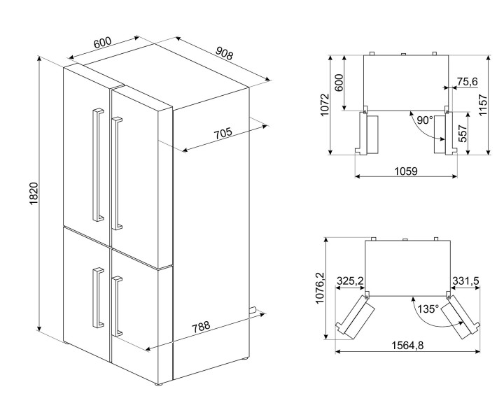 SMEG šaldytuvas FQ60XF  | 7