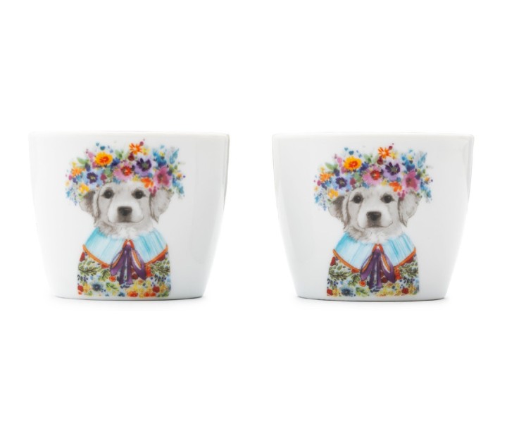 LifetimeBRANDS porcelianinis laikiklis kiaušiniui "Puppy", 2 vnt.  | 1