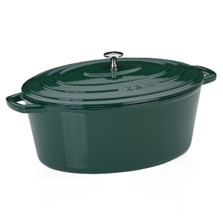 KELA ketaus emaliuotas troškintuvas su dangčiu "Calido" 36 x 29 cm, 9,3 l | 1