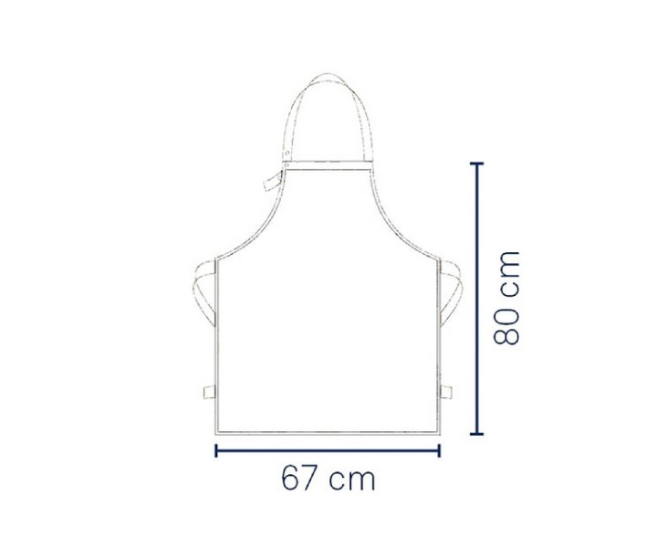 KELA medvilninė prijuostė "Cora" 80 x 67 cm | 2