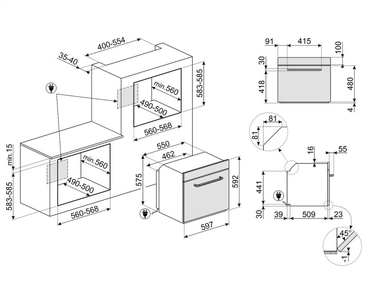 SMEG orkaitė SF6905X1  | 3