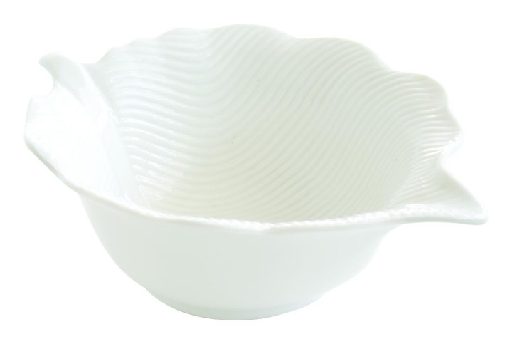 EASY LIFE porcelianinis dubuo "Leaves white", Ø 21 cm  | 1