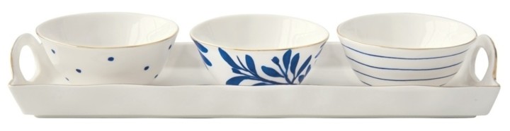 EASY LIFE dubenėlių ir padėklo rinkinys "Elegance", 4 vnt. 33,5 cm x  11 cm | 1