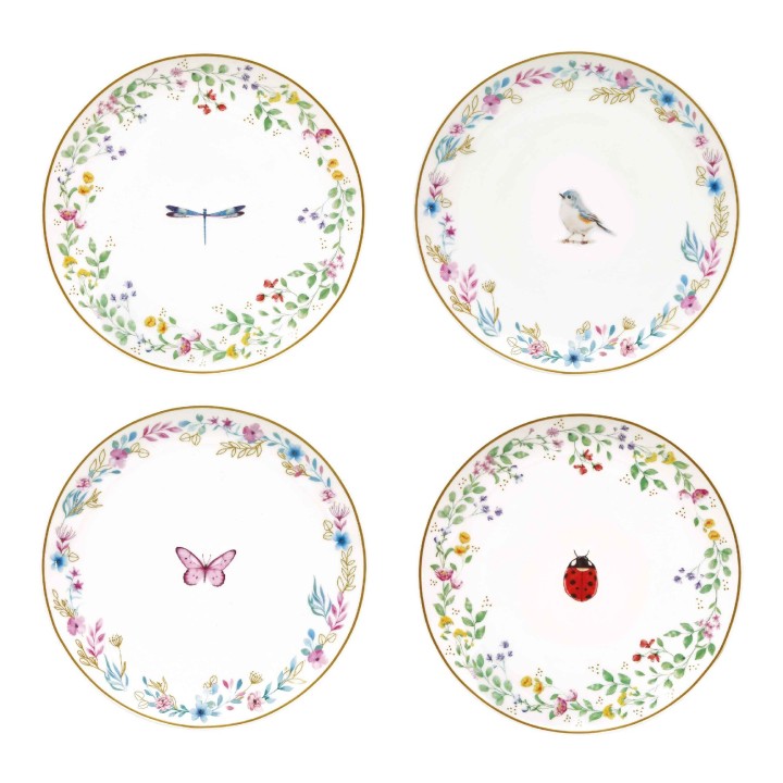 EASY LIFE porcelianinių lėkščių rinkinys "Fancy Garden" 2 vnt., Ø 16 cm | 1