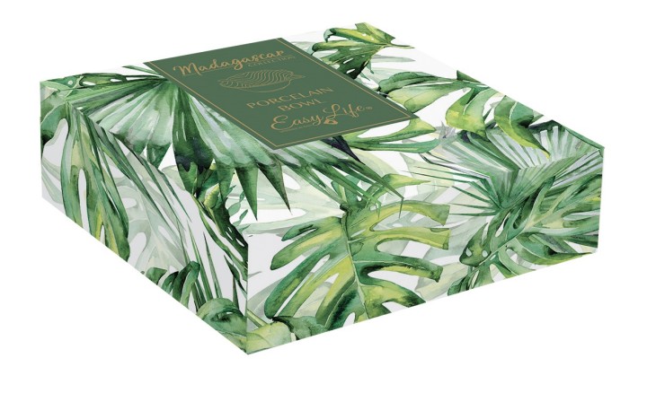 EASY LIFE porcelianinis dubuo "Leaves white", Ø 21 cm  | 4