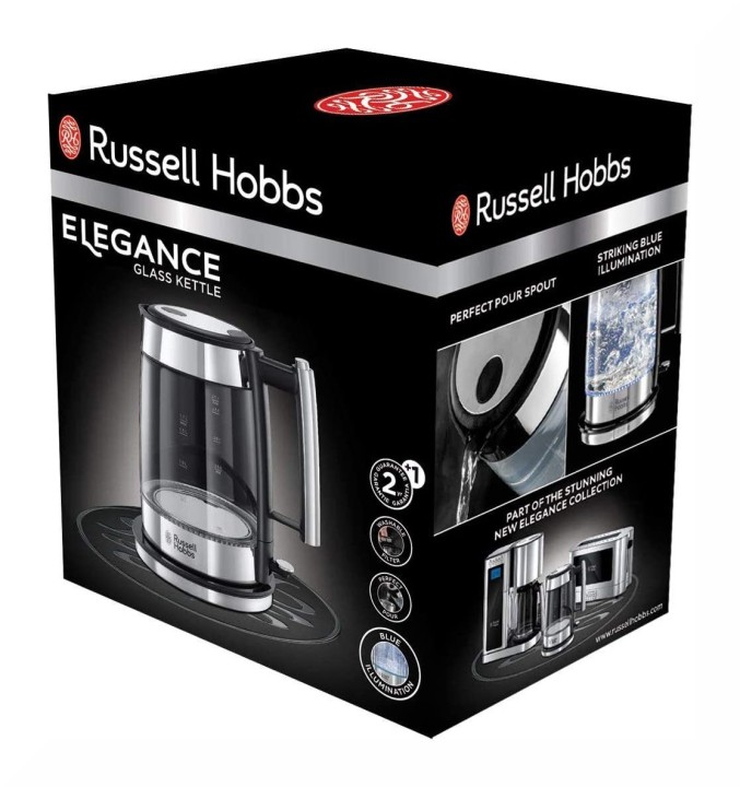 "Russell Hobbs" elektrinis virdulys "Elegance Glass", 1,7 l, 23830-70  | 5