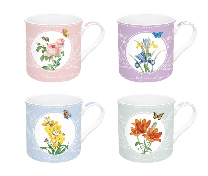 EASY LIFE porcelianinių puodelių rinkinys "Royal Blossom" 4 vnt., 300 ml | 1