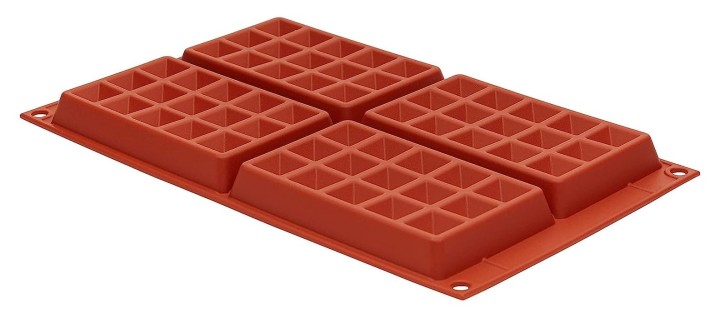 SILIKOMART silikoninė kepimo forma vafliams "Waffel Classic SF155" 4 x 137 ml (viso: 548 ml) | 3