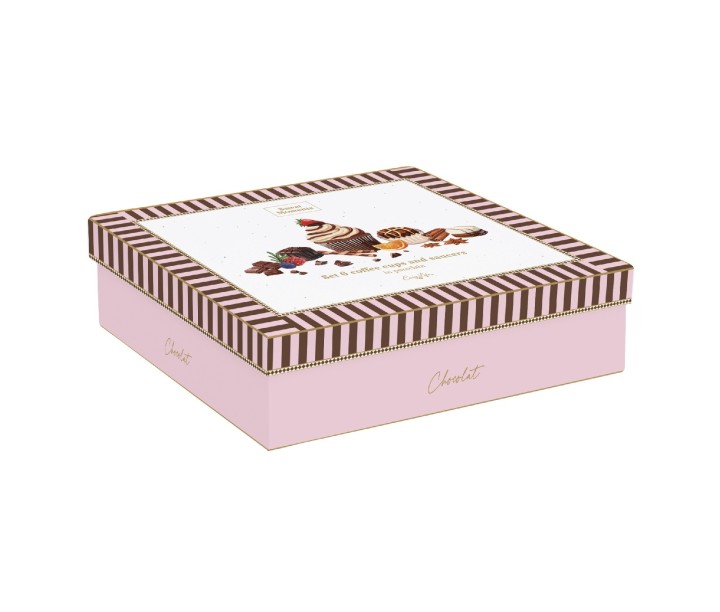 EASY LIFE porcelianinių espresso puodelių ir lėkštučių rinkinys "Sweet moments" 12 vnt., 100 ml | 3