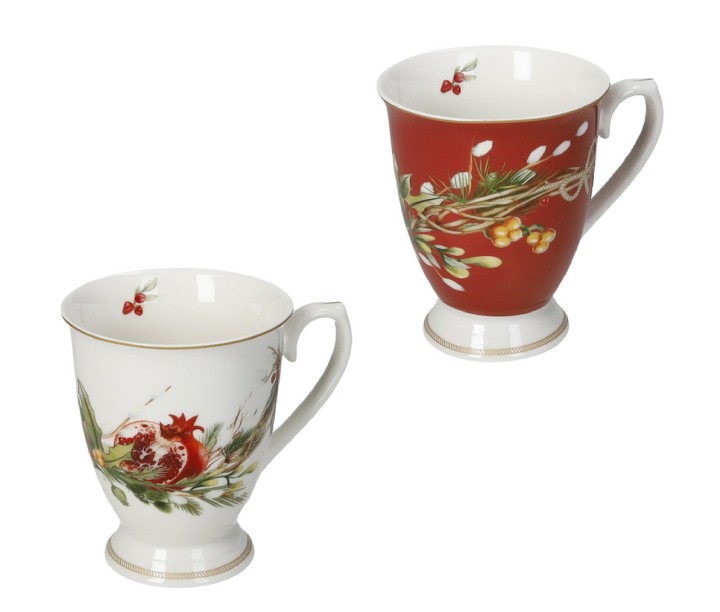 BRANDANI porcelianinių puodelių rinkinys "Carol" 2 vnt. 300 ml | 1
