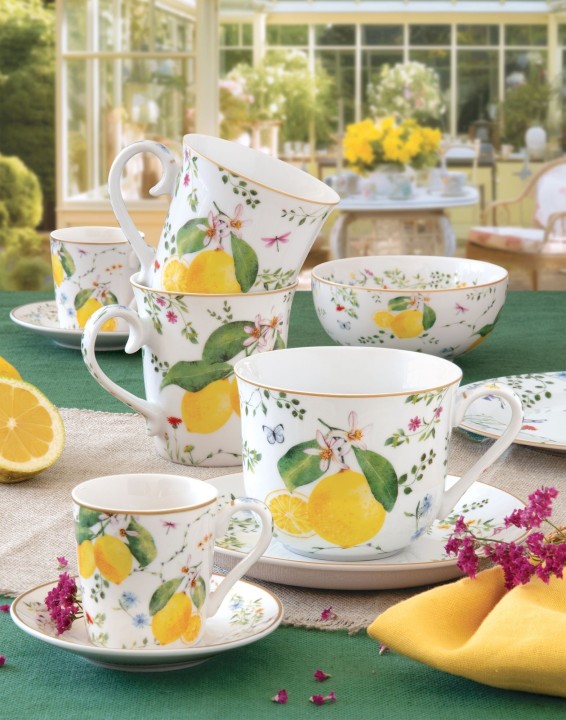 EASY LIFE porcelianinis dubuo "Fleurs et citrons" Ø 23 cm | 3