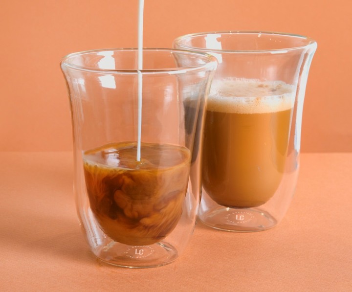 LifetimeBRANDS dvigubo stiklo cappuccino puodelių rinkinys, 2 vnt., 270 ml  | 2