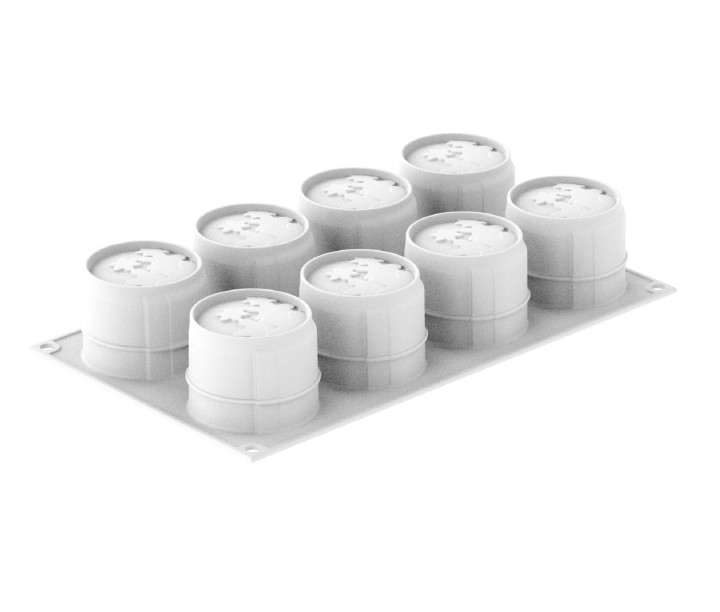 SILIKOMART silikoninė kepimo forma keksiukams "Antea", 8 x 130 ml (viso: 1,04 l) | 1