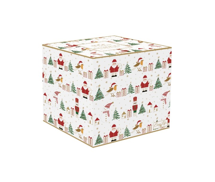 EASY LIFE porcelianinis puodelis su dangteliu ir sieteliu "Let it snow" 450 ml | 2