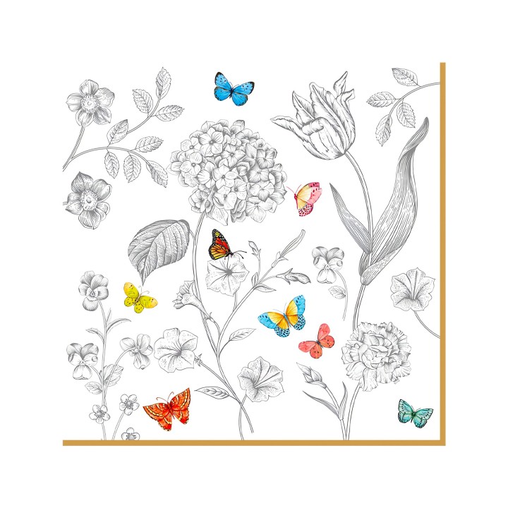 EASY LIFE servetėlės "Fleurs & papillons", 20 vnt.  | 1