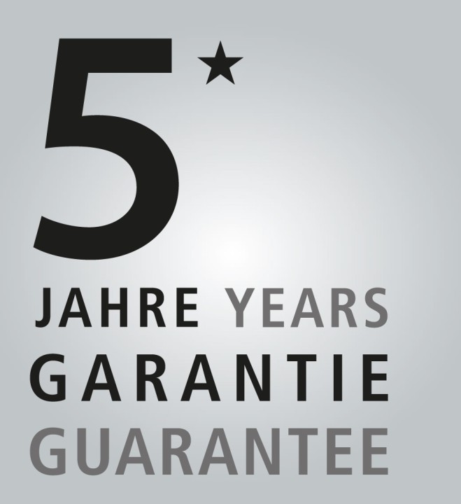 Kokybės garantija: 5 metai