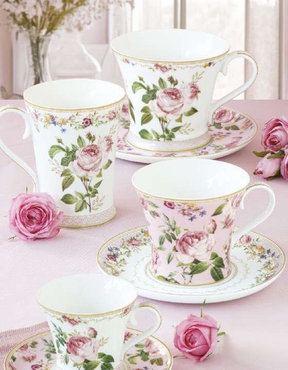 EASY LIFE porcelianinis puodelis dėžutėje "Chant des Roses", 300 ml  | 2