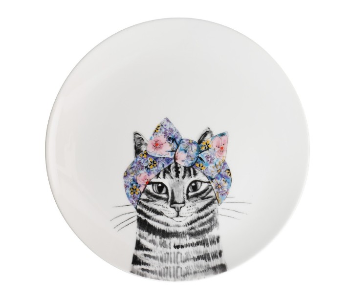 LifetimeBRANDS porcelianinių lėkščių rinkinys "Cat and dog", 2 vnt. Ø 21 cm | 4
