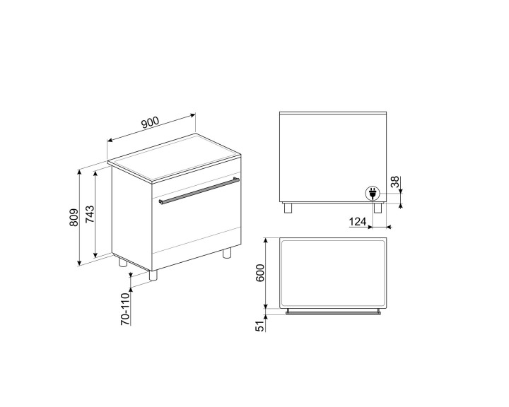 SMEG indukcinė viryklė su elektrine orkaite  | 7