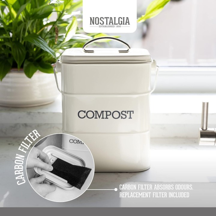 LifetimeBRANDS komposto kibiras "Nostalgia" 3 l | 3