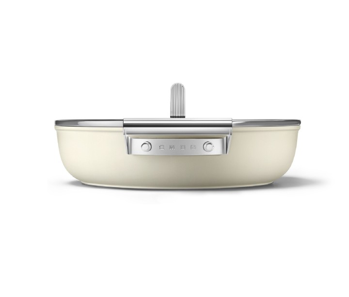 SMEG troškintuvas su dangčiu, kreminės spalvos Ø 24 cm, 4,3 l | 3