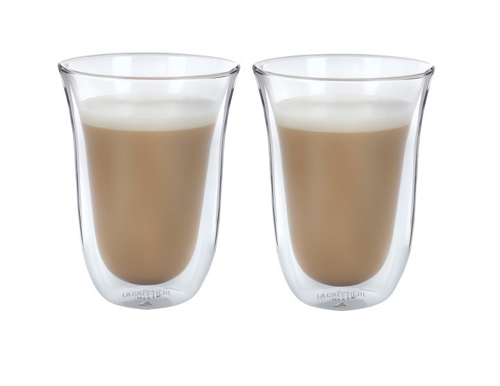 LifetimeBRANDS dvigubo stiklo cappuccino puodelių rinkinys, 2 vnt., 270 ml  | 1